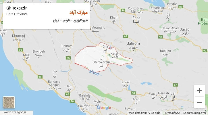 دهستان مبارک آباد بر روی نقشه