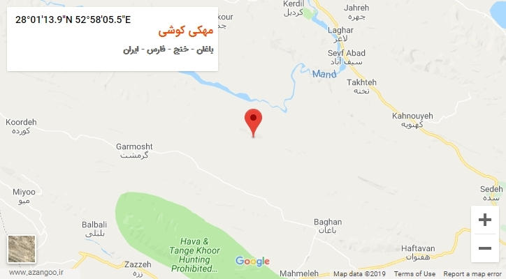 روستای مهکی کوشی بر روی نقشه