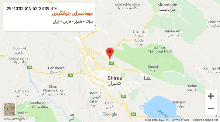 روستای مهمانسرای جهانگردی بر روی نقشه