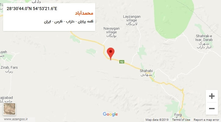 روستای محمدآباد بر روی نقشه