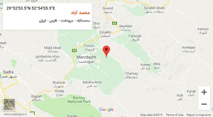 روستای محمد آباد بر روی نقشه