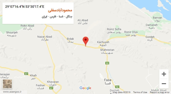 روستای محمودآبادسفلی بر روی نقشه