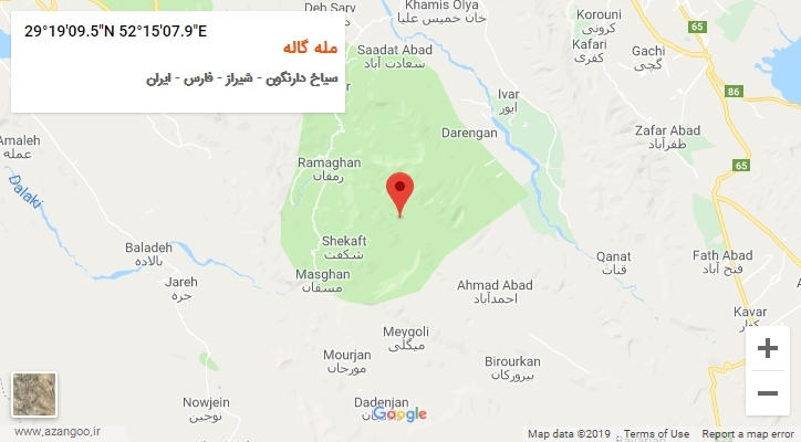 روستای مله گاله بر روی نقشه