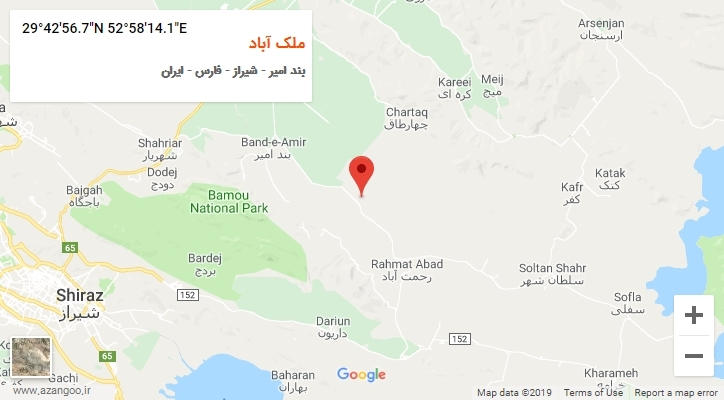 روستای ملک آباد بر روی نقشه