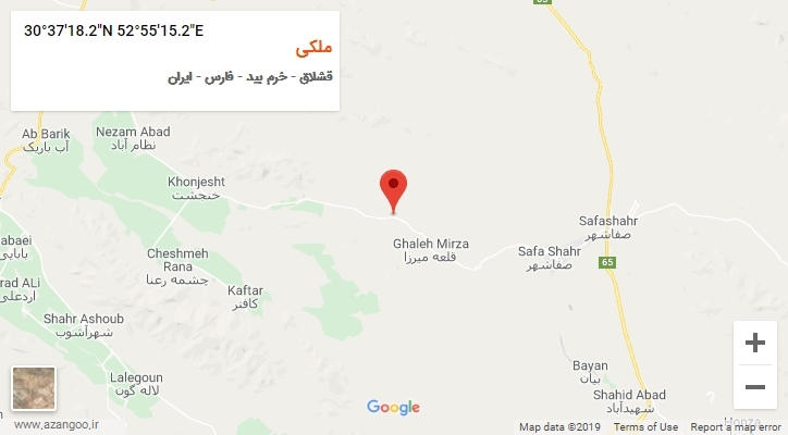 روستای ملکی بر روی نقشه