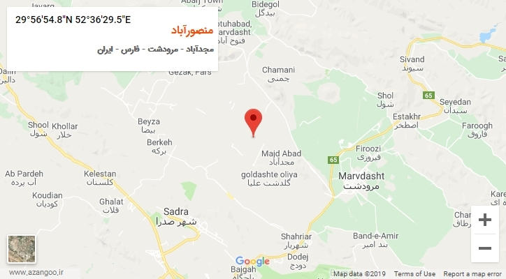 روستای منصورآباد بر روی نقشه