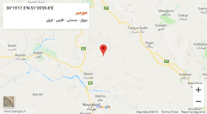 روستای مورمیر بر روی نقشه