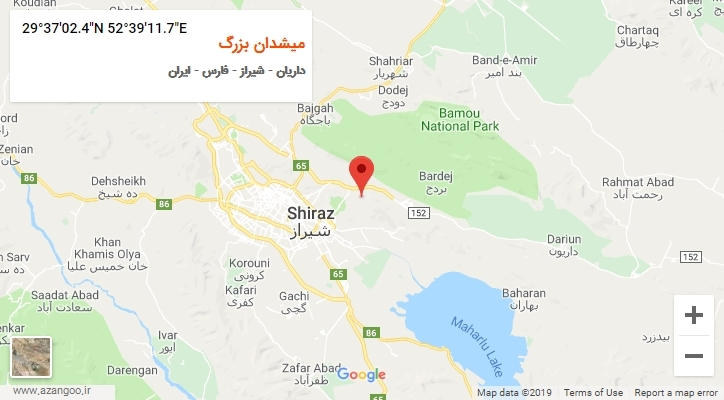 روستای میشدان بزرگ بر روی نقشه