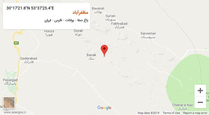 روستای مظفرآباد بر روی نقشه