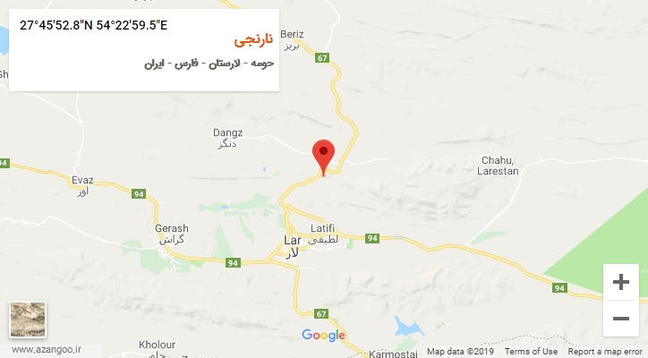 روستای نارنجی بر روی نقشه