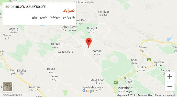 روستای نصرآباد بر روی نقشه