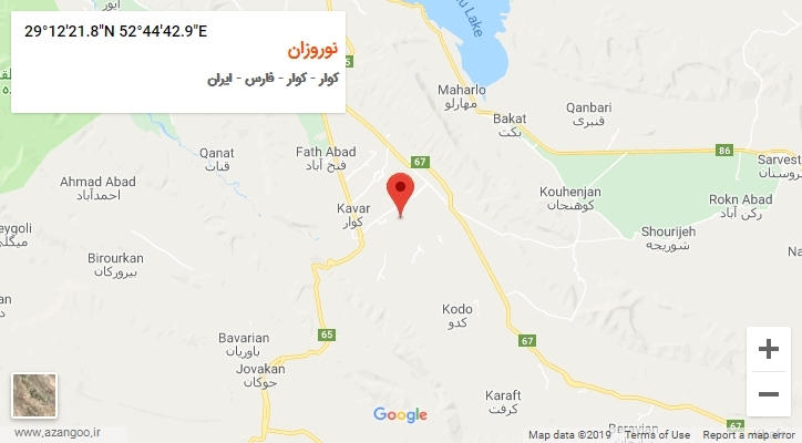روستای نوروزان بر روی نقشه