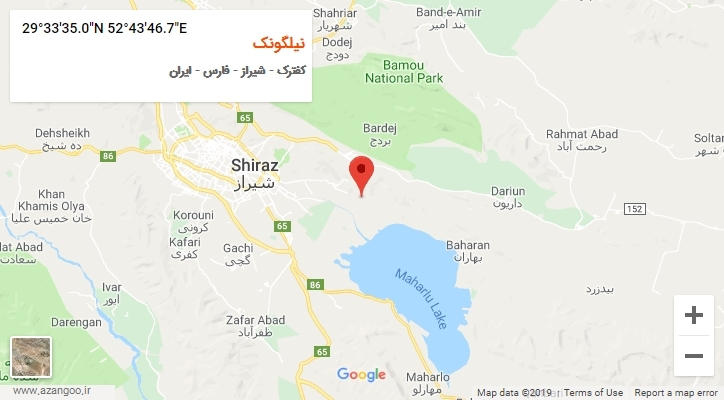 روستای نیلگونک بر روی نقشه