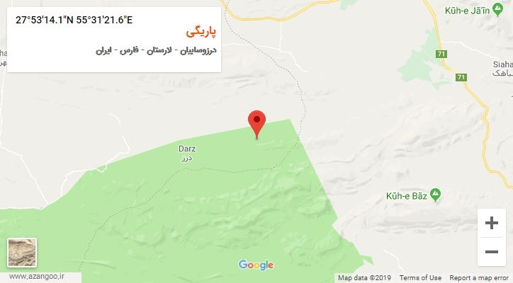 روستای پاریگی بر روی نقشه