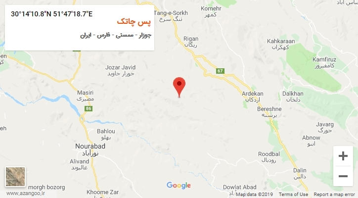 روستای پس چاتک بر روی نقشه