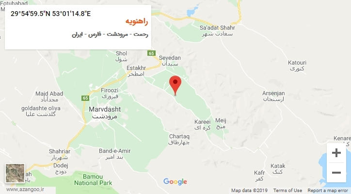 روستای راهنویه بر روی نقشه