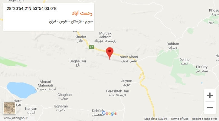 روستای رحمت آباد بر روی نقشه