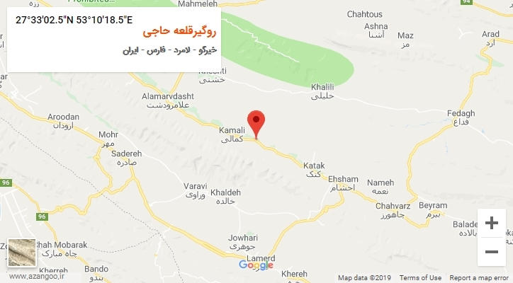 روستای روگیرقلعه حاجی بر روی نقشه