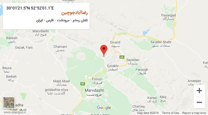 روستای رضاآبادجوچین بر روی نقشه
