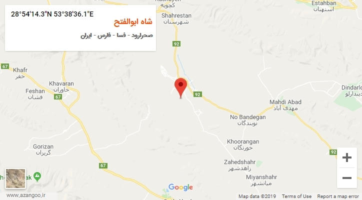 روستای شاه ابوالفتح بر روی نقشه