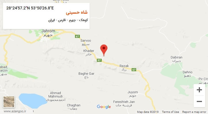 روستای شاه حسینی بر روی نقشه