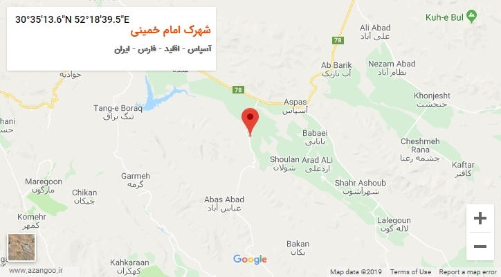 روستای شهرک امام خمینی بر روی نقشه