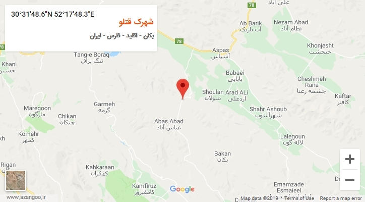 روستای شهرک قتلو بر روی نقشه