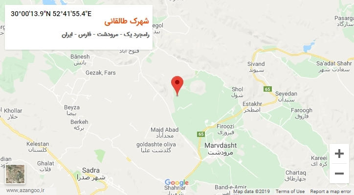 روستای شهرک طالقانی بر روی نقشه