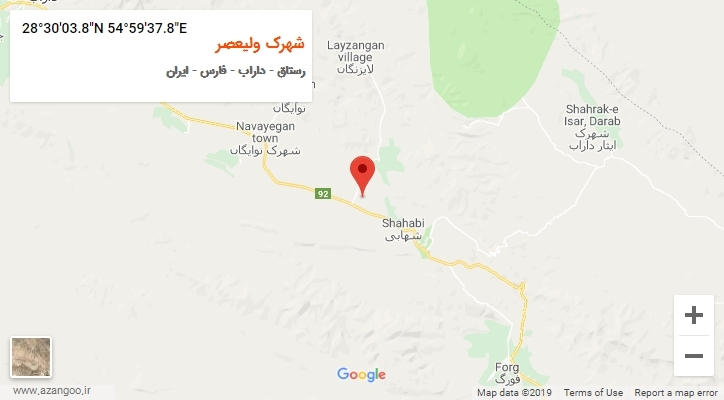 روستای شهرک ولیعصر بر روی نقشه