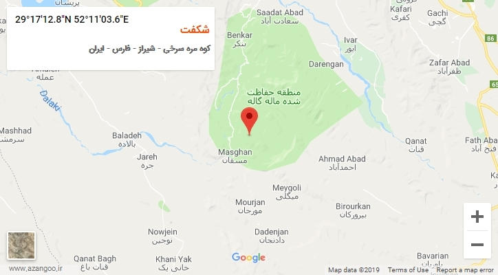 روستای شکفت بر روی نقشه