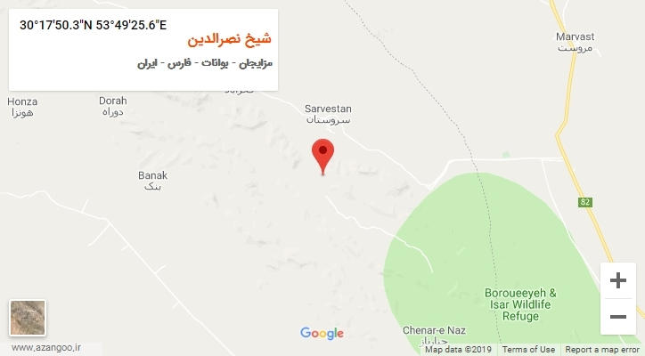 روستای شیخ نصرالدین بر روی نقشه