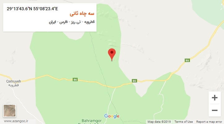 روستای سه چاه ثانی بر روی نقشه