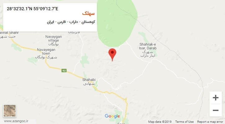 روستای سهلک بر روی نقشه