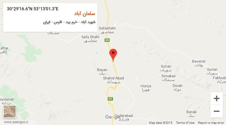 روستای سلمان آباد بر روی نقشه