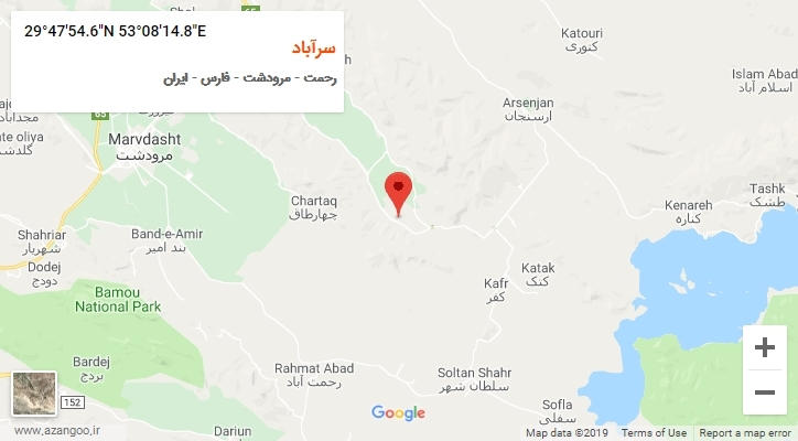 روستای سرآباد بر روی نقشه