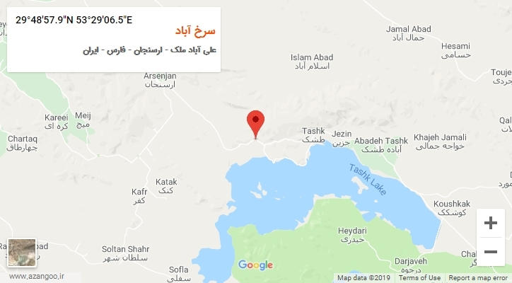 روستای سرخ آباد بر روی نقشه