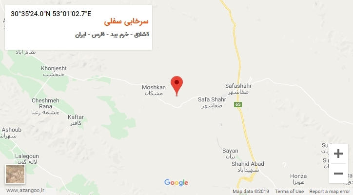 روستای سرخابی سفلی بر روی نقشه