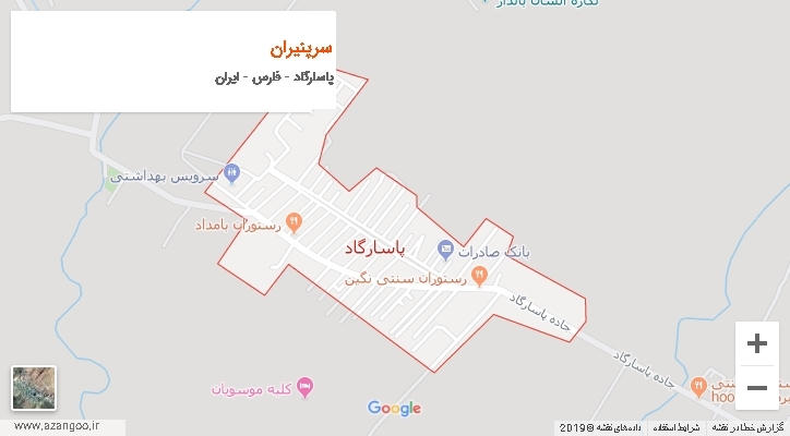 دهستان سرپنیران بر روی نقشه