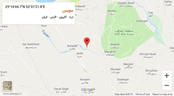 روستای سویس بر روی نقشه