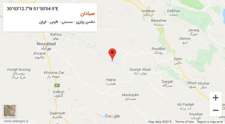 روستای صیادان بر روی نقشه
