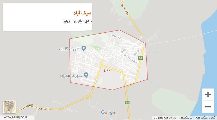 دهستان سیف آباد بر روی نقشه