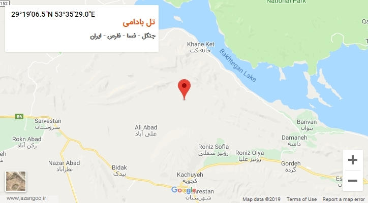 روستای تل بادامی بر روی نقشه