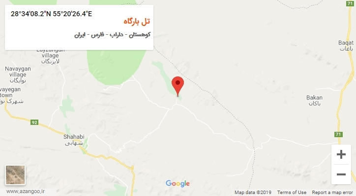 روستای تل بارگاه بر روی نقشه
