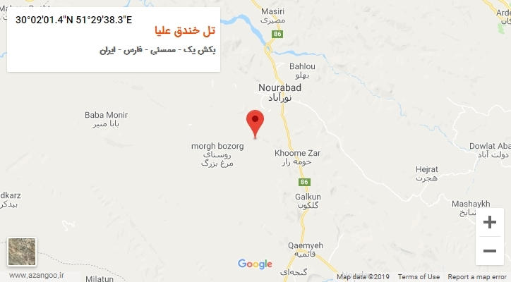 روستای تل خندق علیا بر روی نقشه