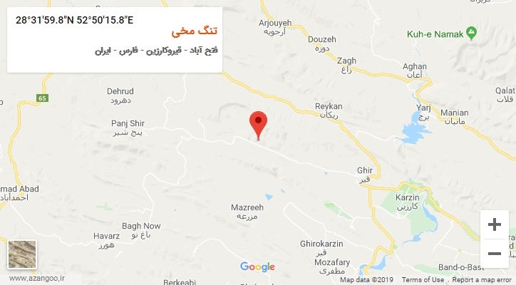 روستای تنگ مخی بر روی نقشه