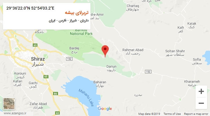 روستای تربرلای بیشه بر روی نقشه