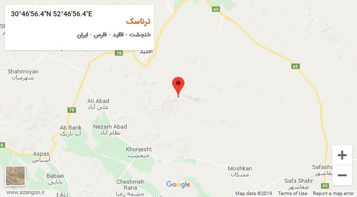 روستای ترناسک بر روی نقشه