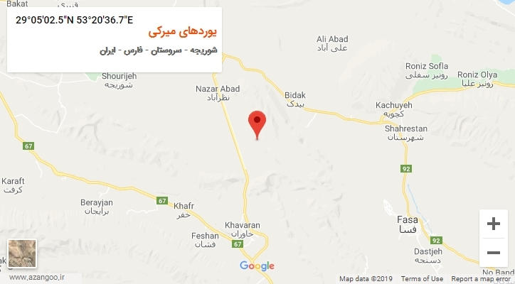 روستای یوردهای میرکی بر روی نقشه
