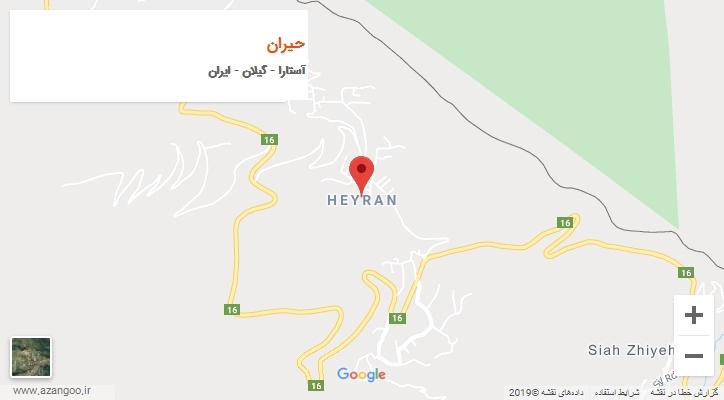 شهر حیران بر روی نقشه