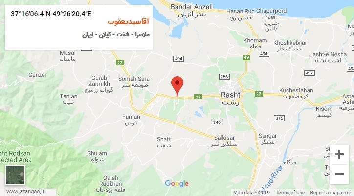 روستای آقاسیدیعقوب بر روی نقشه